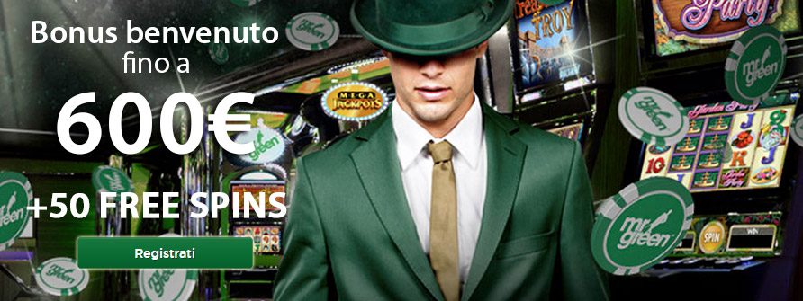 L’affascinante casinò Mr Green raddoppia all’insegna di Free Spins!