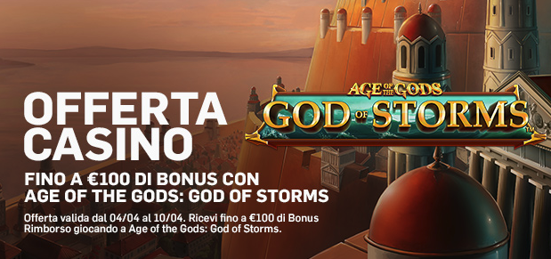 “Age of the Gods: God of Storm” ti aspetta su Betfair Casinò
